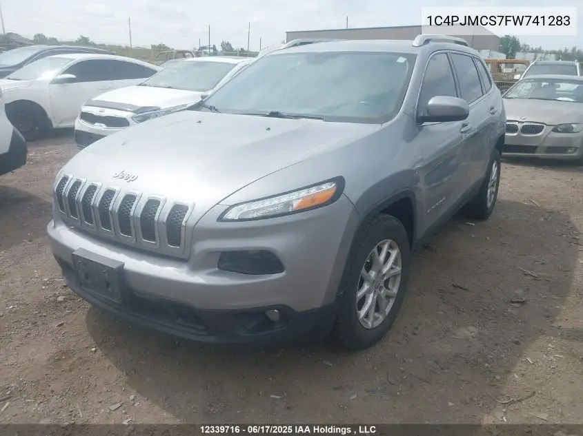 2015 Jeep Cherokee North VIN: 1C4PJMCS7FW741283 Lot: 12339716