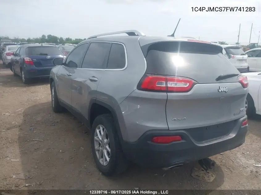 2015 Jeep Cherokee North VIN: 1C4PJMCS7FW741283 Lot: 12339716