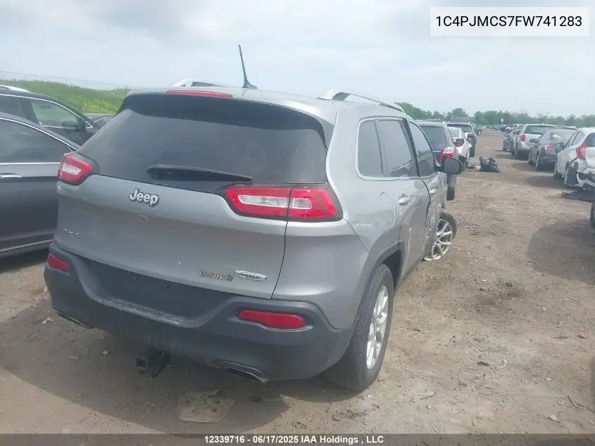2015 Jeep Cherokee North VIN: 1C4PJMCS7FW741283 Lot: 12339716
