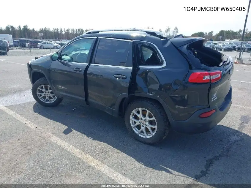 2015 Jeep Cherokee Latitude VIN: 1C4PJMCB0FW650405 Lot: 42035958