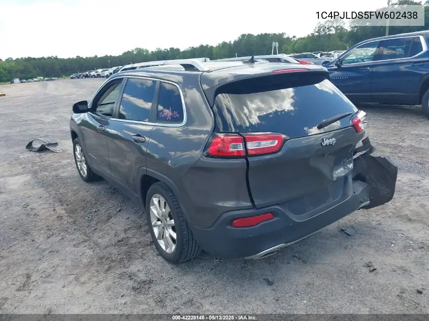 2015 Jeep Cherokee Limited VIN: 1C4PJLDS5FW602438 Lot: 42228146