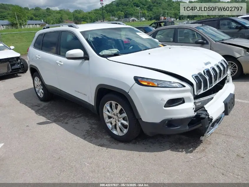 2015 Jeep Cherokee Limited VIN: 1C4PJLDS0FW602797 Lot: 42237827