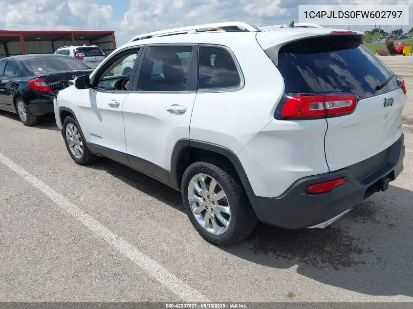 2015 Jeep Cherokee Limited VIN: 1C4PJLDS0FW602797 Lot: 42237827