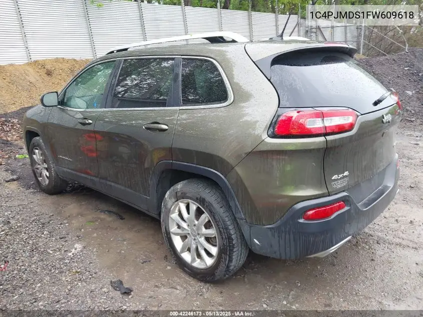 2015 Jeep Cherokee Limited VIN: 1C4PJMDS1FW609618 Lot: 42246173
