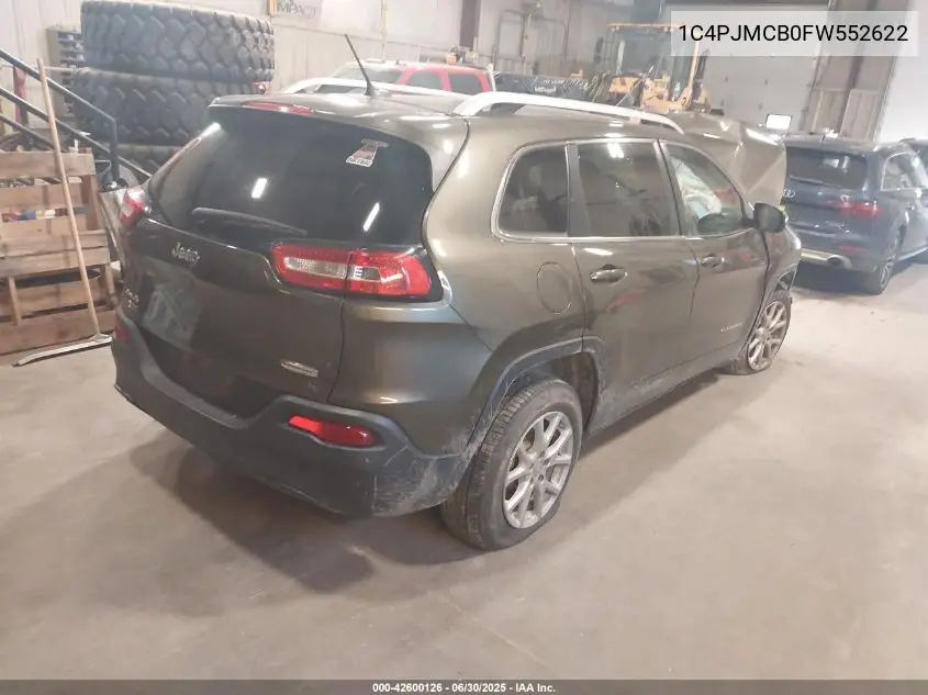 2015 Jeep Cherokee Latitude VIN: 1C4PJMCB0FW552622 Lot: 42600126