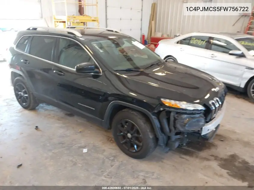 2015 Jeep Cherokee Latitude VIN: 1C4PJMCS5FW756722 Lot: 42600650