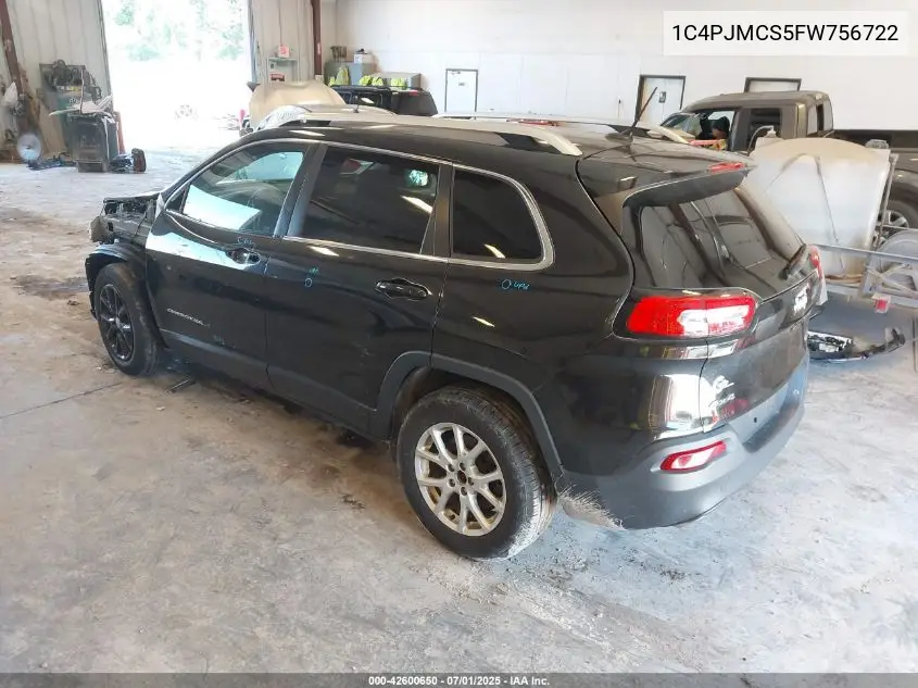 2015 Jeep Cherokee Latitude VIN: 1C4PJMCS5FW756722 Lot: 42600650