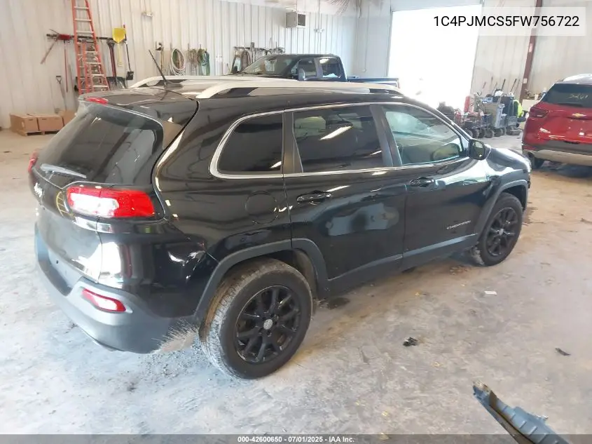 2015 Jeep Cherokee Latitude VIN: 1C4PJMCS5FW756722 Lot: 42600650