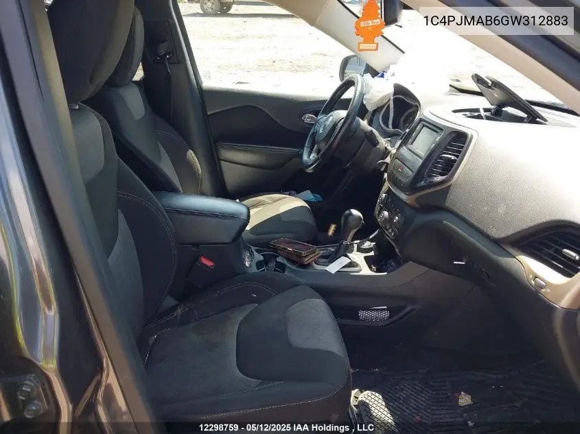 2016 Jeep Cherokee Sport VIN: 1C4PJMAB6GW312883 Lot: 12298759