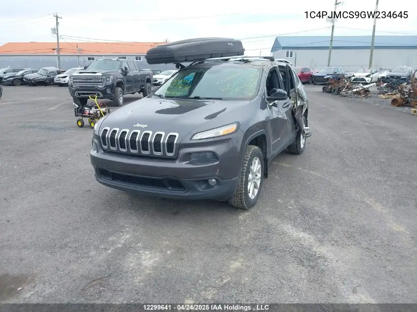 2016 Jeep Cherokee North VIN: 1C4PJMCS9GW234645 Lot: 12299641X