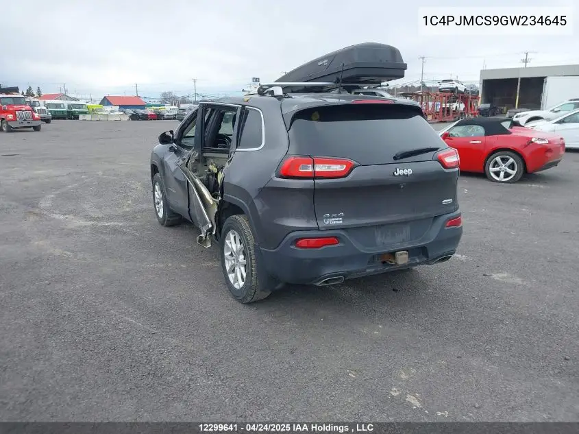2016 Jeep Cherokee North VIN: 1C4PJMCS9GW234645 Lot: 12299641X