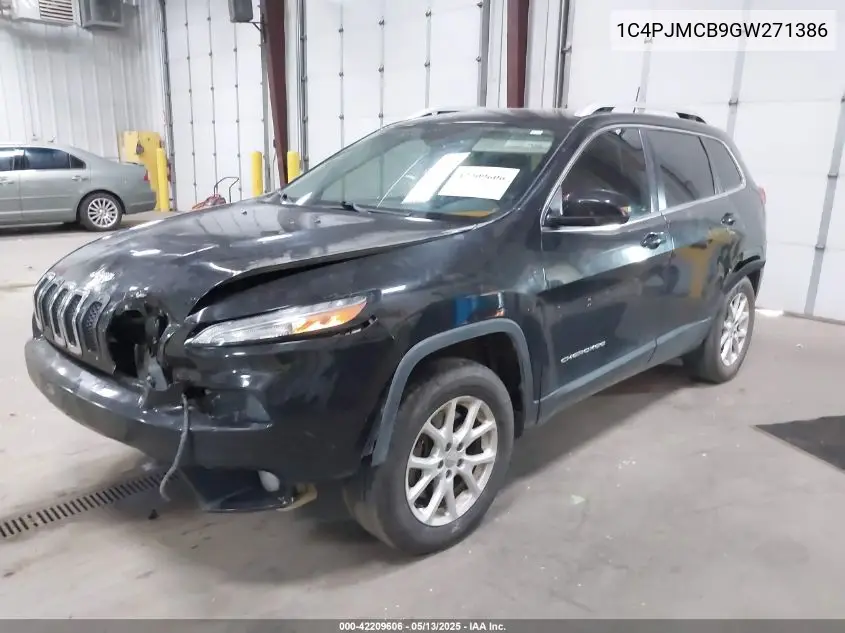 2016 Jeep Cherokee Latitude VIN: 1C4PJMCB9GW271386 Lot: 42209606
