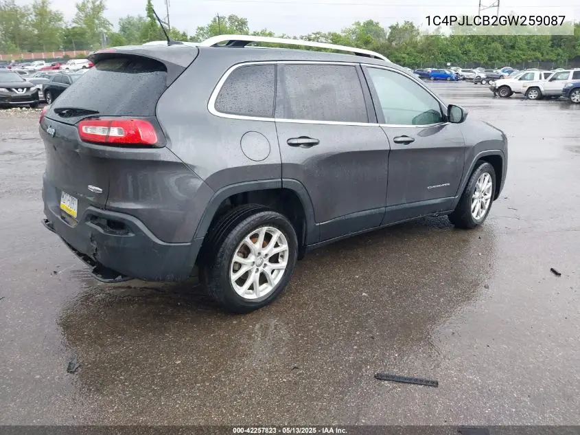 2016 Jeep Cherokee Latitude VIN: 1C4PJLCB2GW259087 Lot: 42257823