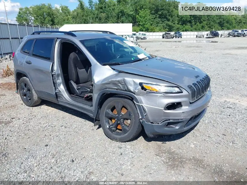 2016 Jeep Cherokee Altitude VIN: 1C4PJLAB0GW369428 Lot: 42264097