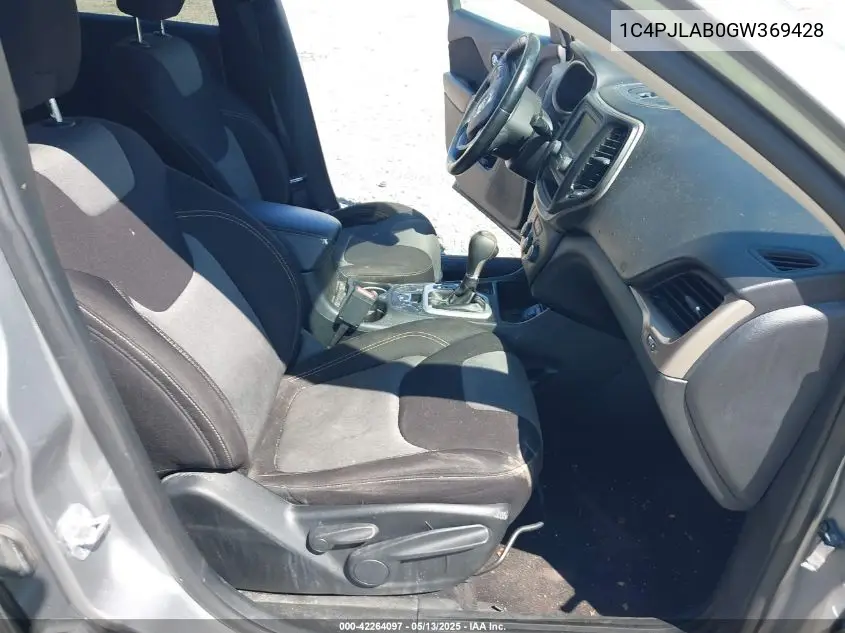 2016 Jeep Cherokee Altitude VIN: 1C4PJLAB0GW369428 Lot: 42264097