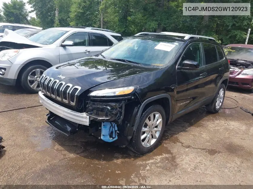 2016 Jeep Cherokee Limited VIN: 1C4PJMDS2GW120923 Lot: 42584844