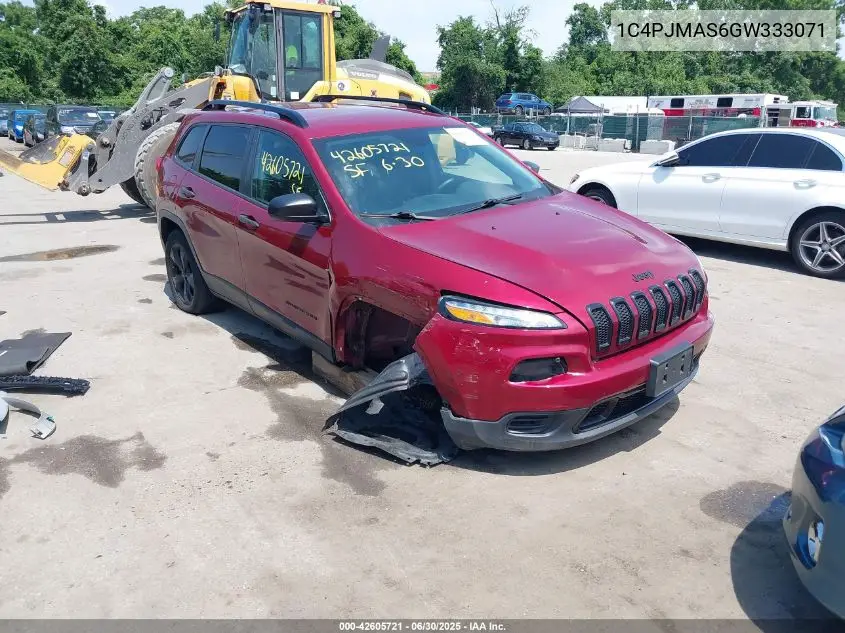 2016 Jeep Cherokee Altitude VIN: 1C4PJMAS6GW333071 Lot: 42605721