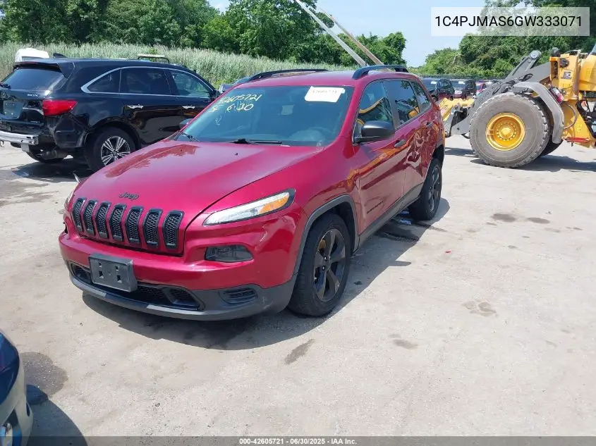 2016 Jeep Cherokee Altitude VIN: 1C4PJMAS6GW333071 Lot: 42605721