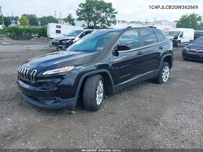 2016 Jeep Cherokee Latitude VIN: 1C4PJLCB2GW362669 Lot: 42627617
