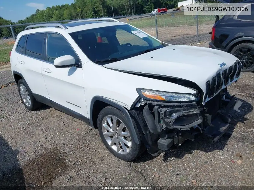 2016 Jeep Cherokee Limited VIN: 1C4PJLDS9GW107306 Lot: 42634803