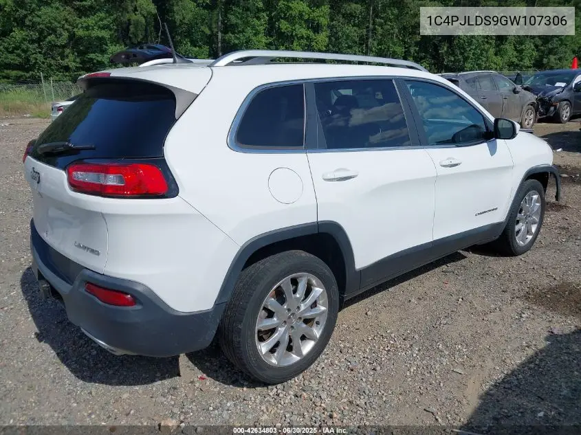 2016 Jeep Cherokee Limited VIN: 1C4PJLDS9GW107306 Lot: 42634803