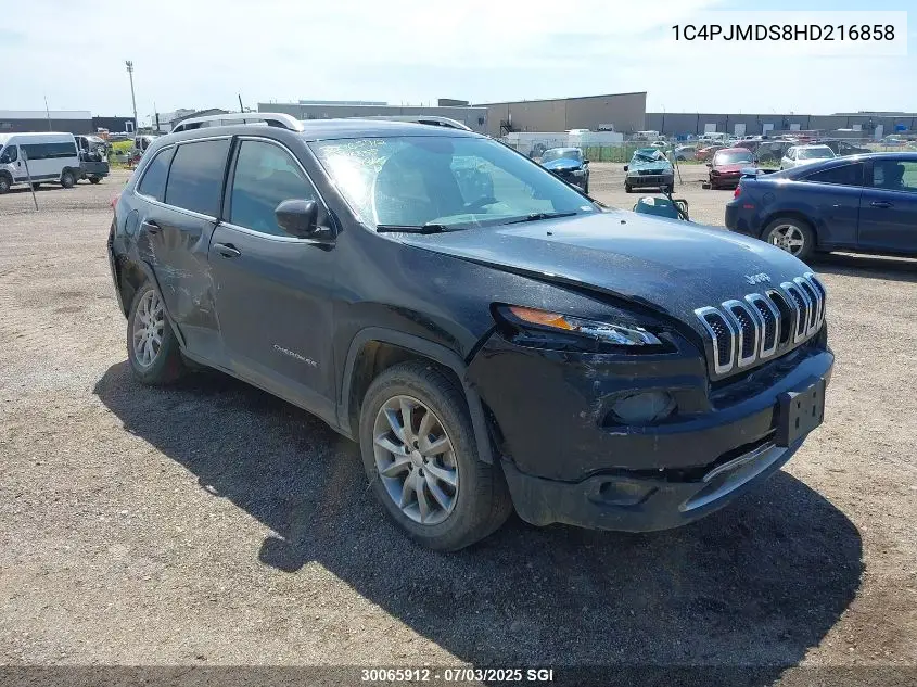 2017 Jeep Cherokee Limited VIN: 1C4PJMDS8HD216858 Lot: 30065912