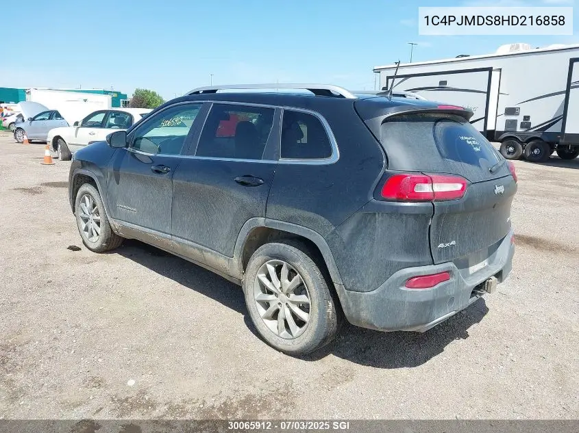 2017 Jeep Cherokee Limited VIN: 1C4PJMDS8HD216858 Lot: 30065912