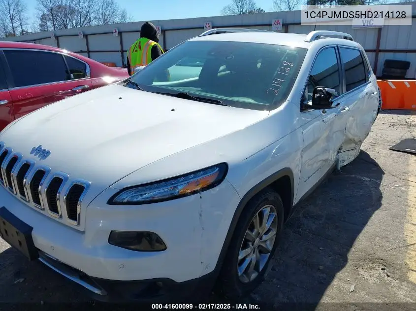 2017 Jeep Cherokee Limited 4X4 VIN: 1C4PJMDS5HD214128 Lot: 42271841