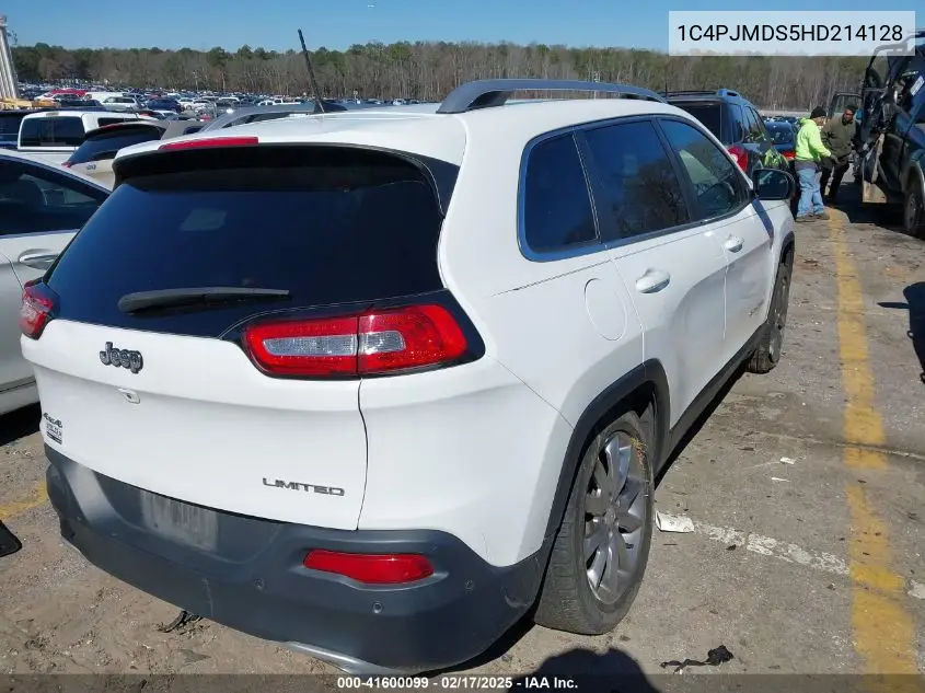 2017 Jeep Cherokee Limited 4X4 VIN: 1C4PJMDS5HD214128 Lot: 42271841