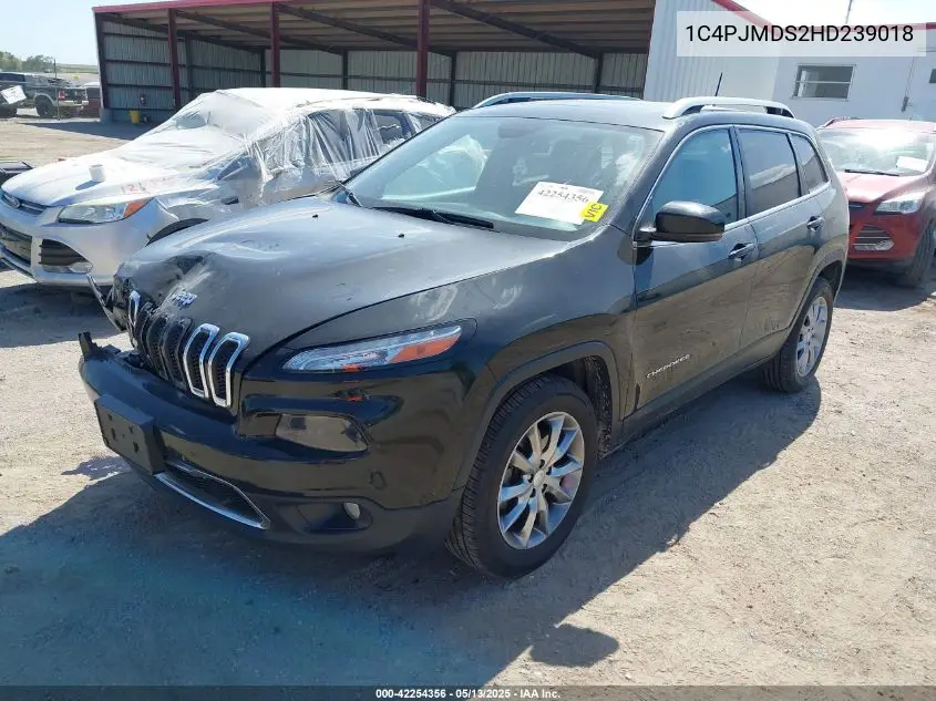2017 Jeep Cherokee Limited 4X4 VIN: 1C4PJMDS2HD239018 Lot: 42254356