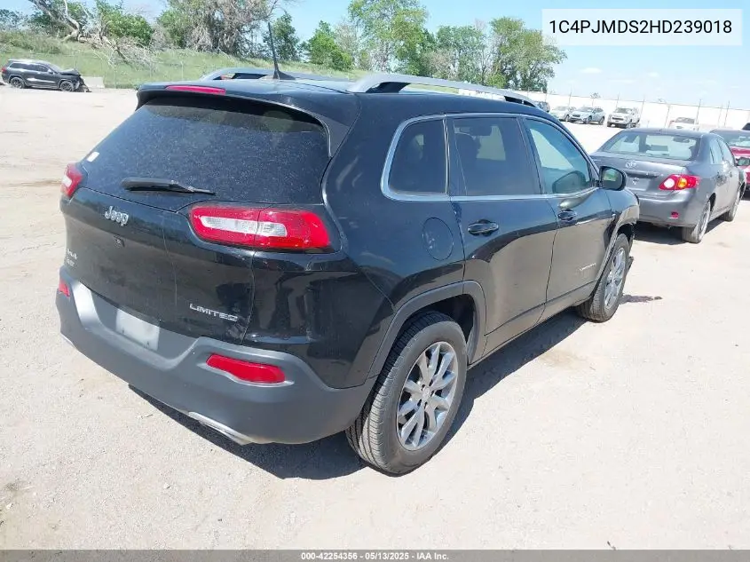 2017 Jeep Cherokee Limited 4X4 VIN: 1C4PJMDS2HD239018 Lot: 42254356