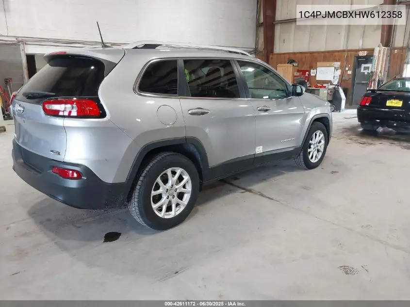 2017 Jeep Cherokee Latitude 4X4 VIN: 1C4PJMCBXHW612358 Lot: 42611172