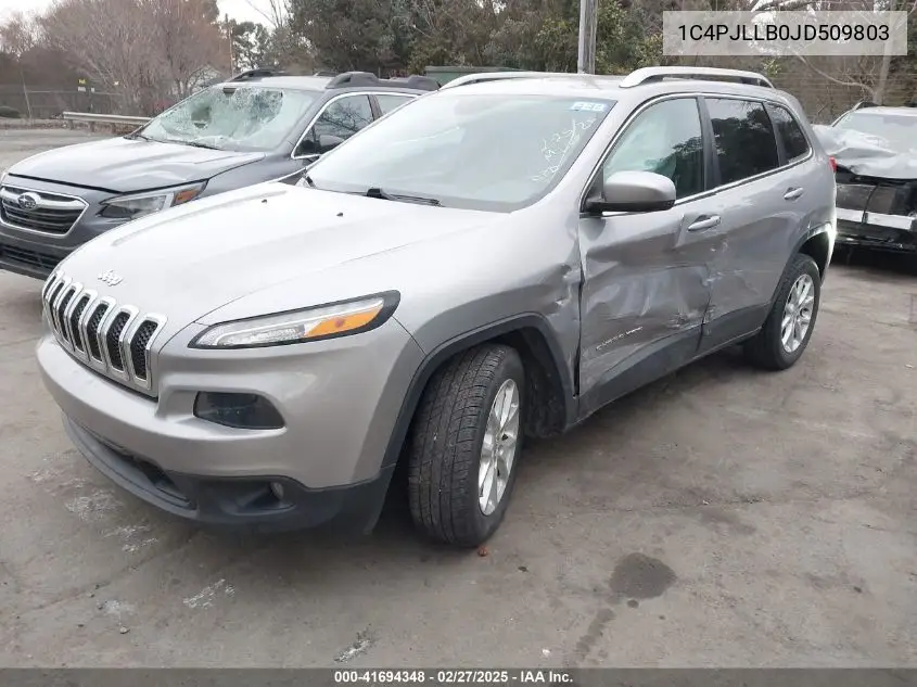 2018 Jeep Cherokee Latitude Plus Fwd VIN: 1C4PJLLB0JD509803 Lot: 41694348