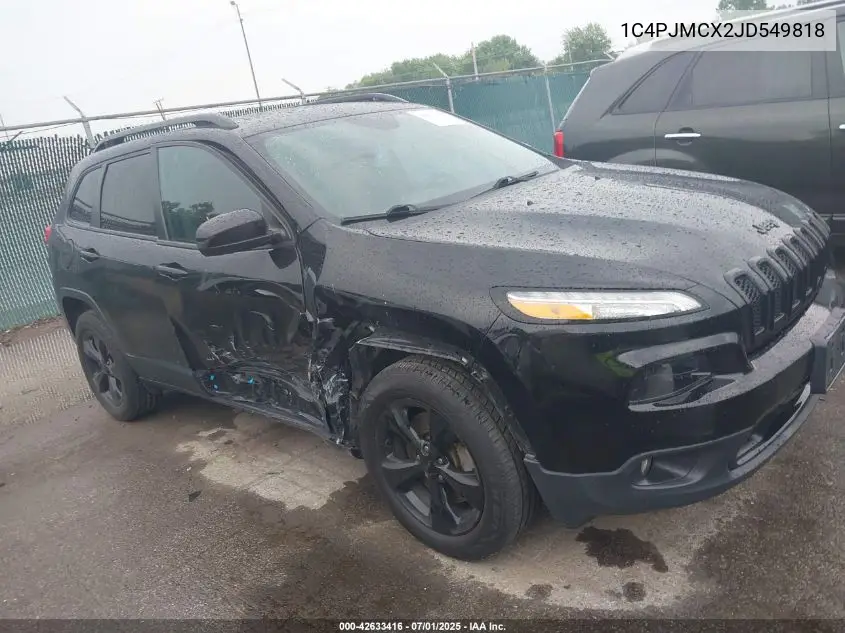 2018 Jeep Cherokee Latitude 4X4 VIN: 1C4PJMCX2JD549818 Lot: 42633416