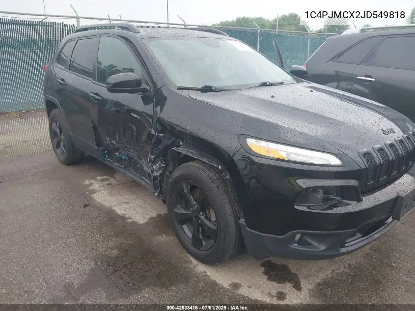 2018 Jeep Cherokee Latitude 4X4 VIN: 1C4PJMCX2JD549818 Lot: 42633416