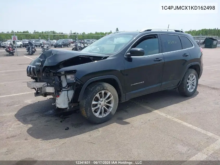 2019 Jeep Cherokee Latitude VIN: 1C4PJMCX1KD162498 Lot: 12341631