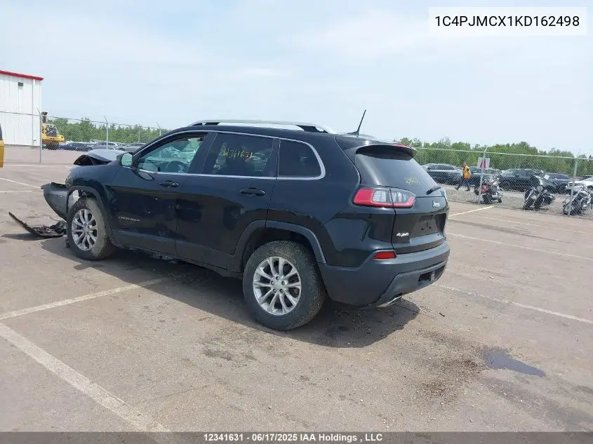 2019 Jeep Cherokee Latitude VIN: 1C4PJMCX1KD162498 Lot: 12341631