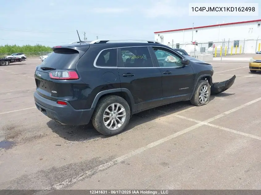 2019 Jeep Cherokee Latitude VIN: 1C4PJMCX1KD162498 Lot: 12341631