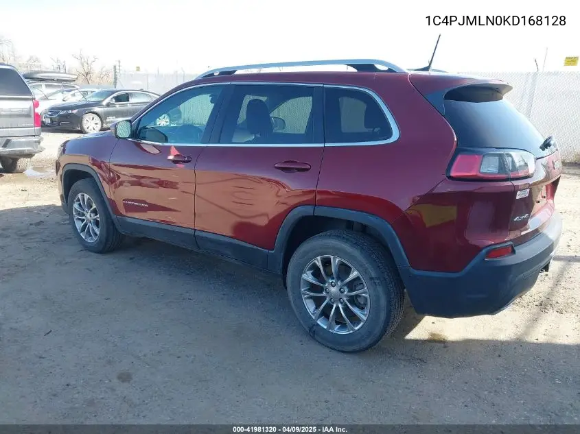 2019 Jeep Cherokee Latitude Plus 4X4 VIN: 1C4PJMLN0KD168128 Lot: 41981320
