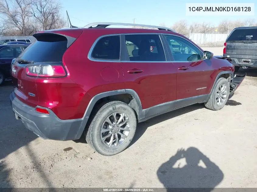 2019 Jeep Cherokee Latitude Plus 4X4 VIN: 1C4PJMLN0KD168128 Lot: 41981320