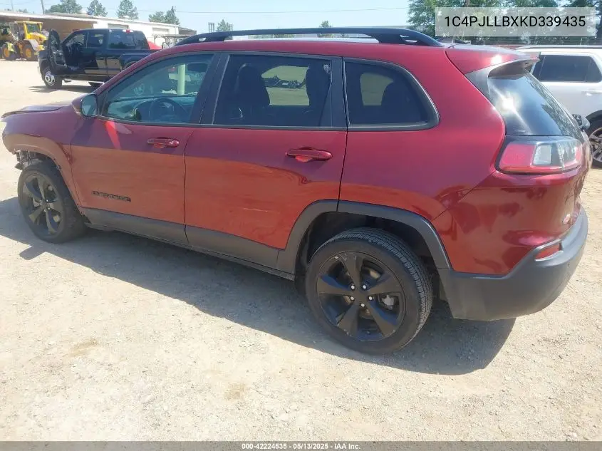 2019 Jeep Cherokee Altitude Fwd VIN: 1C4PJLLBXKD339435 Lot: 42224535