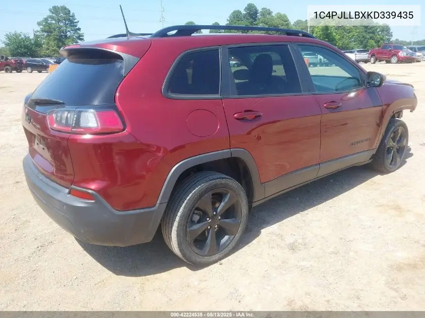 2019 Jeep Cherokee Altitude Fwd VIN: 1C4PJLLBXKD339435 Lot: 42224535