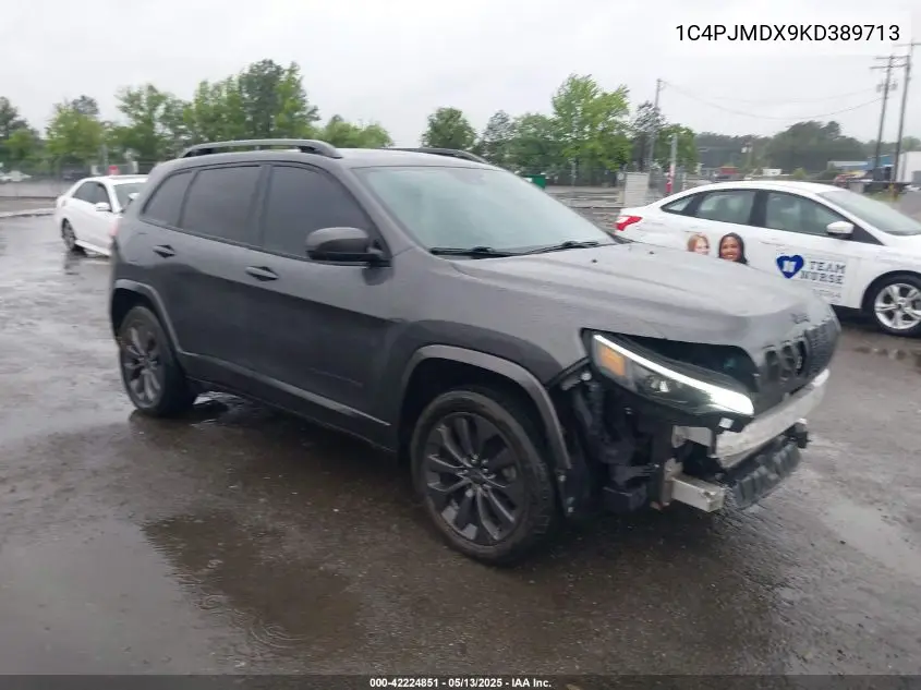 2019 Jeep Cherokee High Altitude 4X4 VIN: 1C4PJMDX9KD389713 Lot: 42224851
