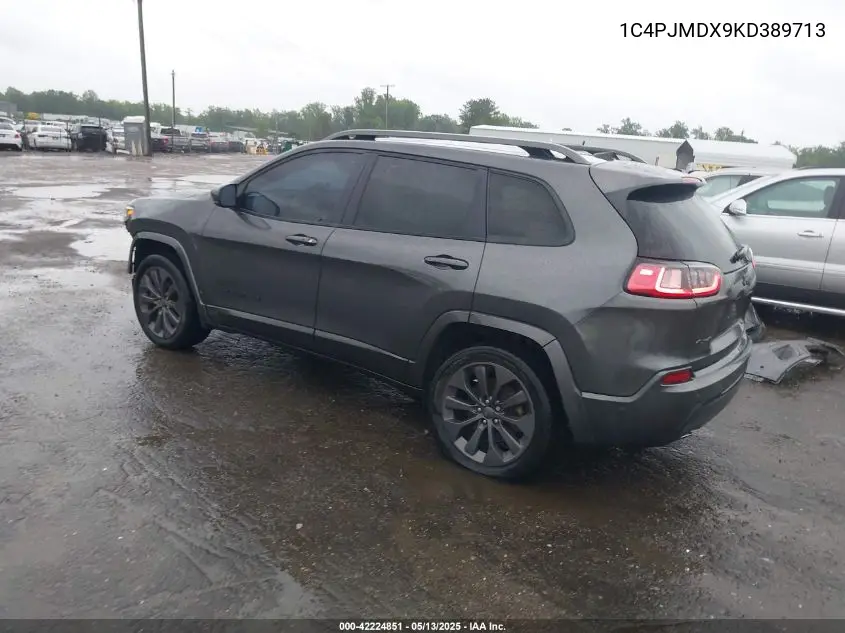2019 Jeep Cherokee High Altitude 4X4 VIN: 1C4PJMDX9KD389713 Lot: 42224851
