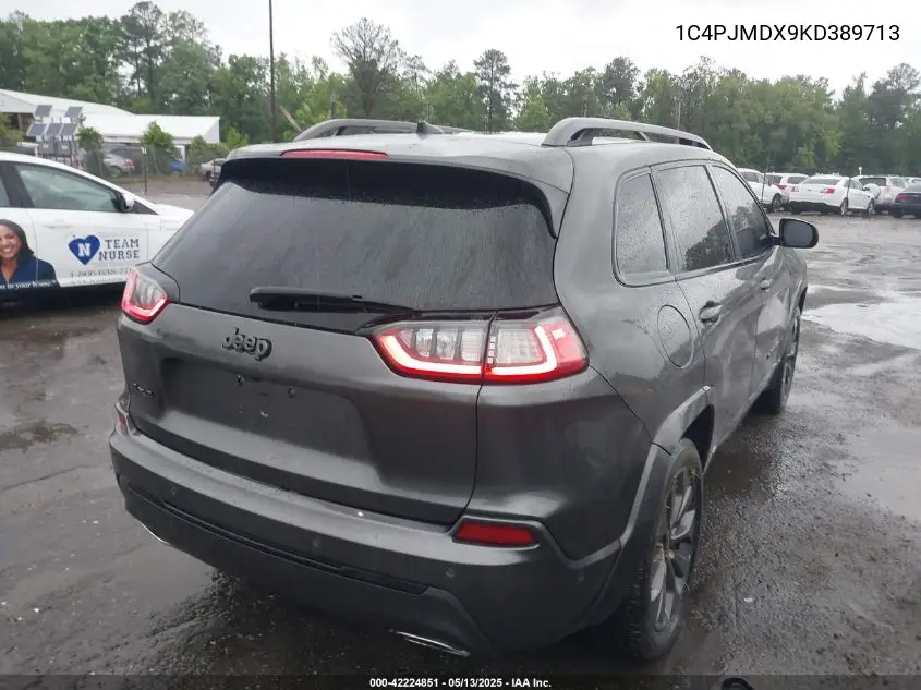 2019 Jeep Cherokee High Altitude 4X4 VIN: 1C4PJMDX9KD389713 Lot: 42224851