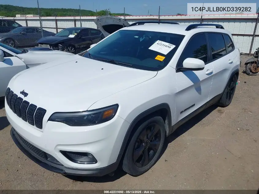 2019 Jeep Cherokee Altitude Fwd VIN: 1C4PJLLB0KD339282 Lot: 42231050