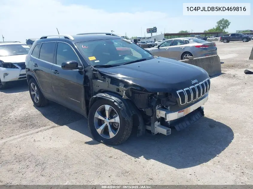 2019 Jeep Cherokee Limited Fwd VIN: 1C4PJLDB5KD469816 Lot: 42245187