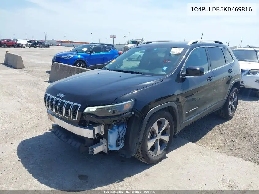 2019 Jeep Cherokee Limited Fwd VIN: 1C4PJLDB5KD469816 Lot: 42245187