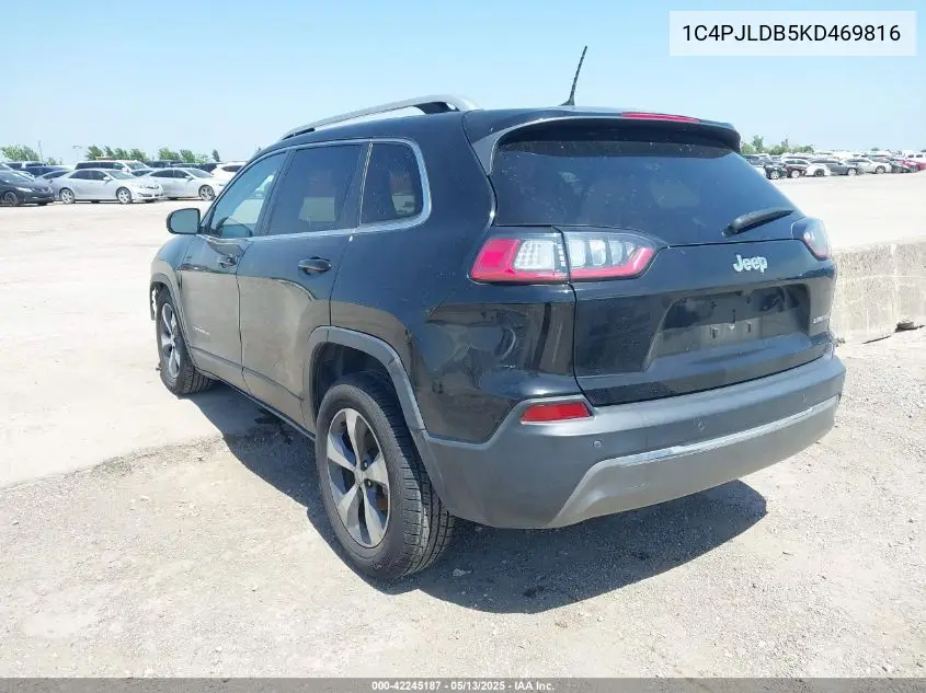 2019 Jeep Cherokee Limited Fwd VIN: 1C4PJLDB5KD469816 Lot: 42245187