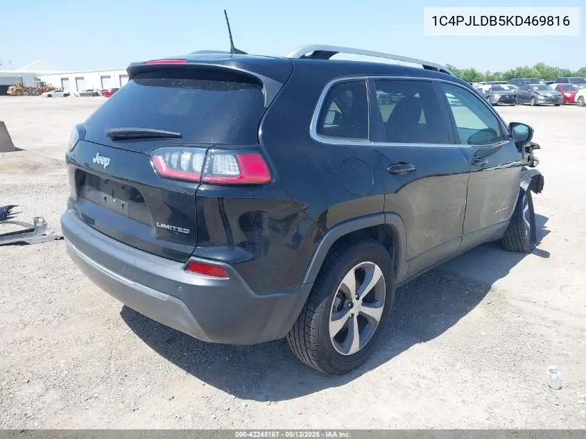 2019 Jeep Cherokee Limited Fwd VIN: 1C4PJLDB5KD469816 Lot: 42245187